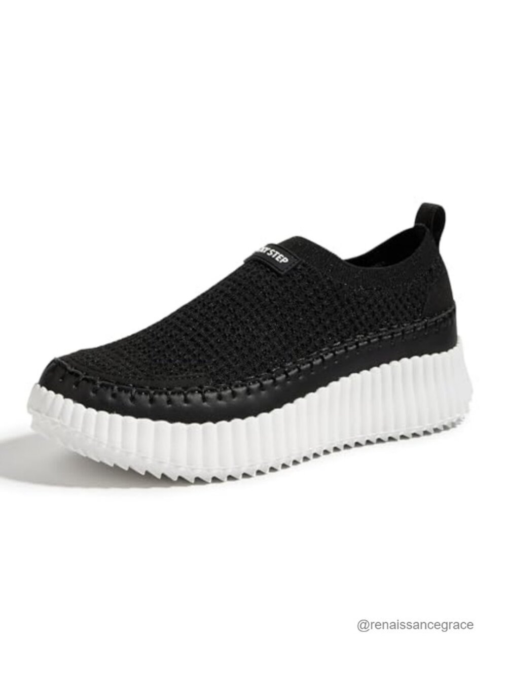 Women's Platform Sneakers Slip-On Knit Chunky Walking Shoes Lightweight